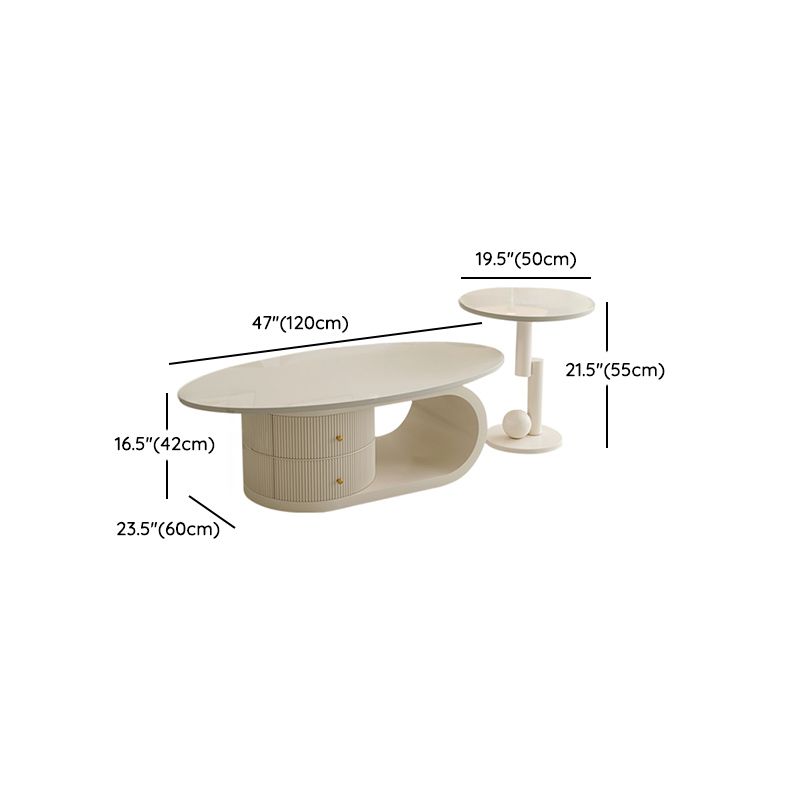 Bhakti Stainless Steel Frame Coffee Table for Living Room