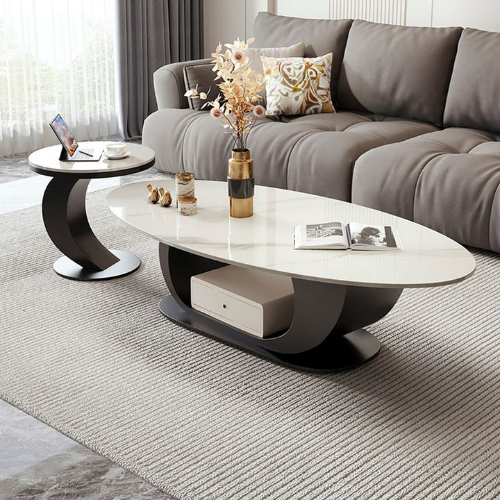Devika Stainless Steel Coffee Table for Living Room
