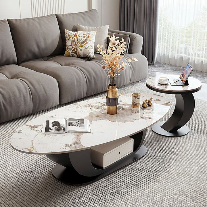 Devika Stainless Steel Coffee Table for Living Room