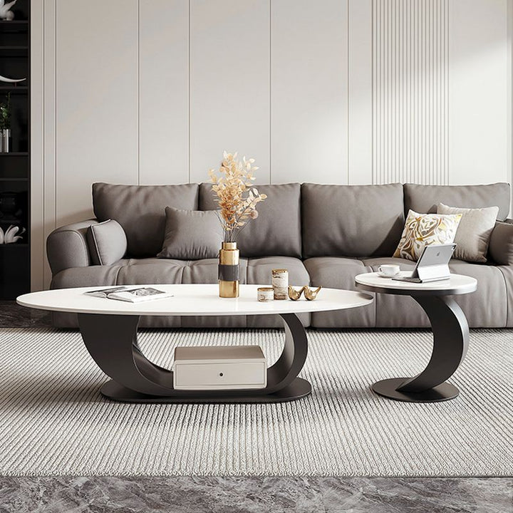 Devika Stainless Steel Coffee Table for Living Room