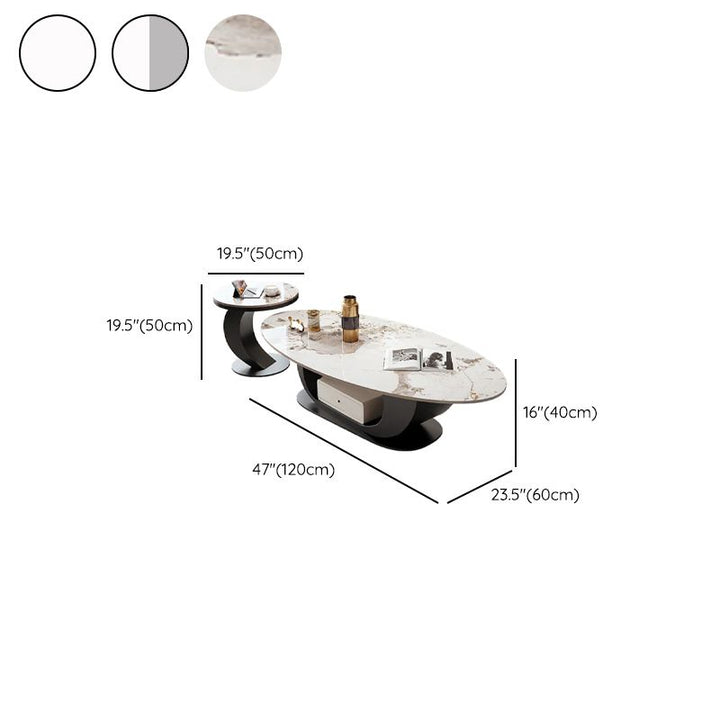 Devika Stainless Steel Coffee Table for Living Room