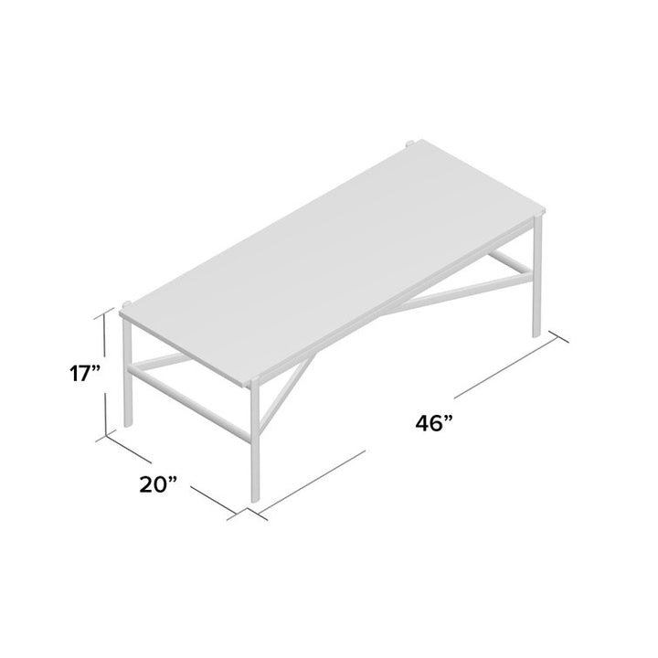 Harbor Metal And Marble Top Coffee Table For Living Room