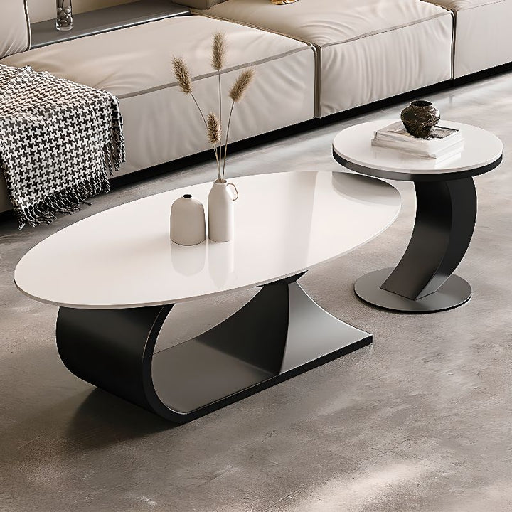 Eshani Stainless Steel Frame Coffee Table for Living Room