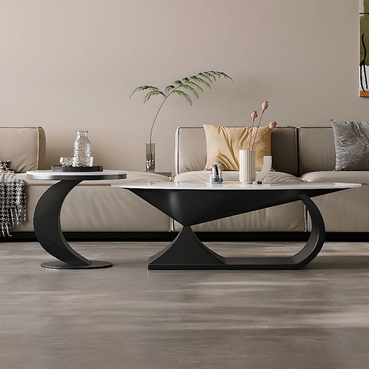 Eshani Stainless Steel Frame Coffee Table for Living Room
