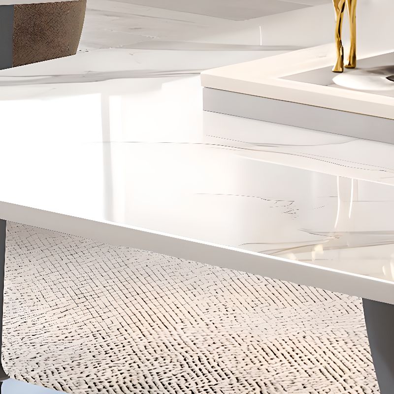 Gitali Stainless Steel Frame and Marble Top Coffee Table for Living Room