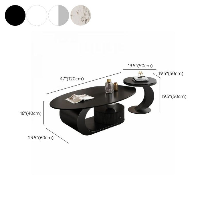 Harleen Stainless Steel Coffee Table for Living Room