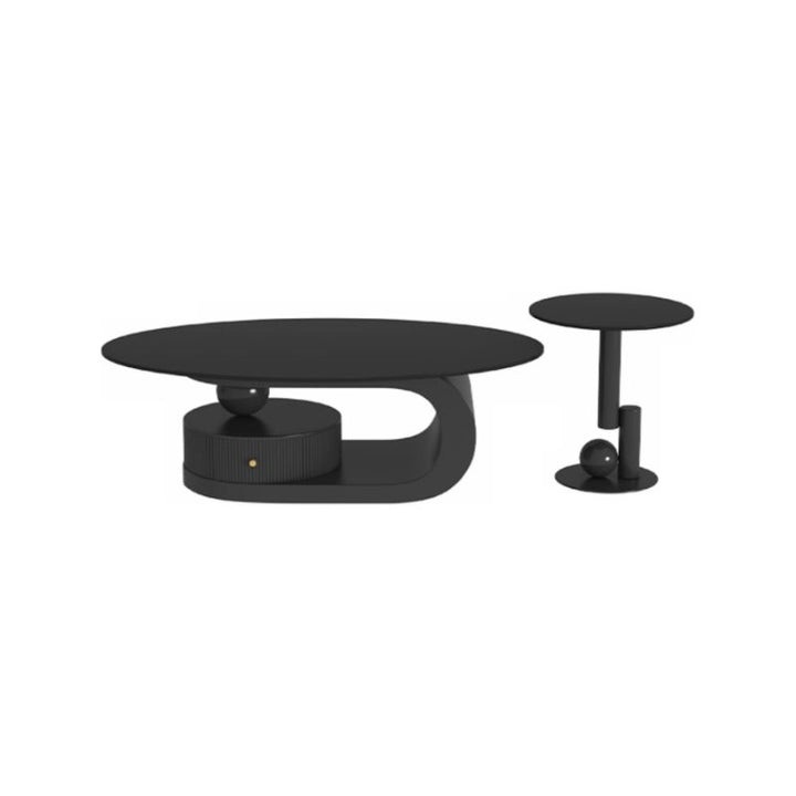 Ishleen Stainless Steel Frame and Marble Top Coffee Table for Living Room