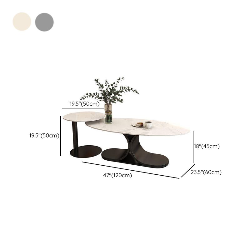 Ushini Stainless Steel Frame Coffee Table for Living Room