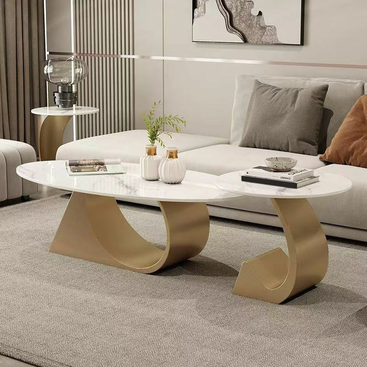 Yagna Stainless Steel Frame Coffee Table For Living Room
