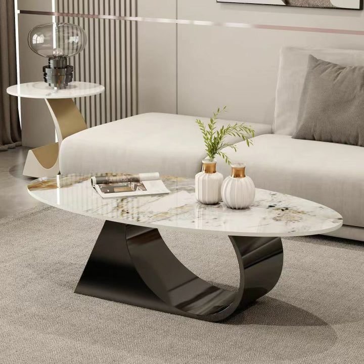 Yagna Stainless Steel Frame Coffee Table For Living Room