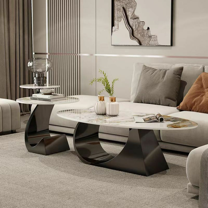 Yagna Stainless Steel Frame Coffee Table For Living Room