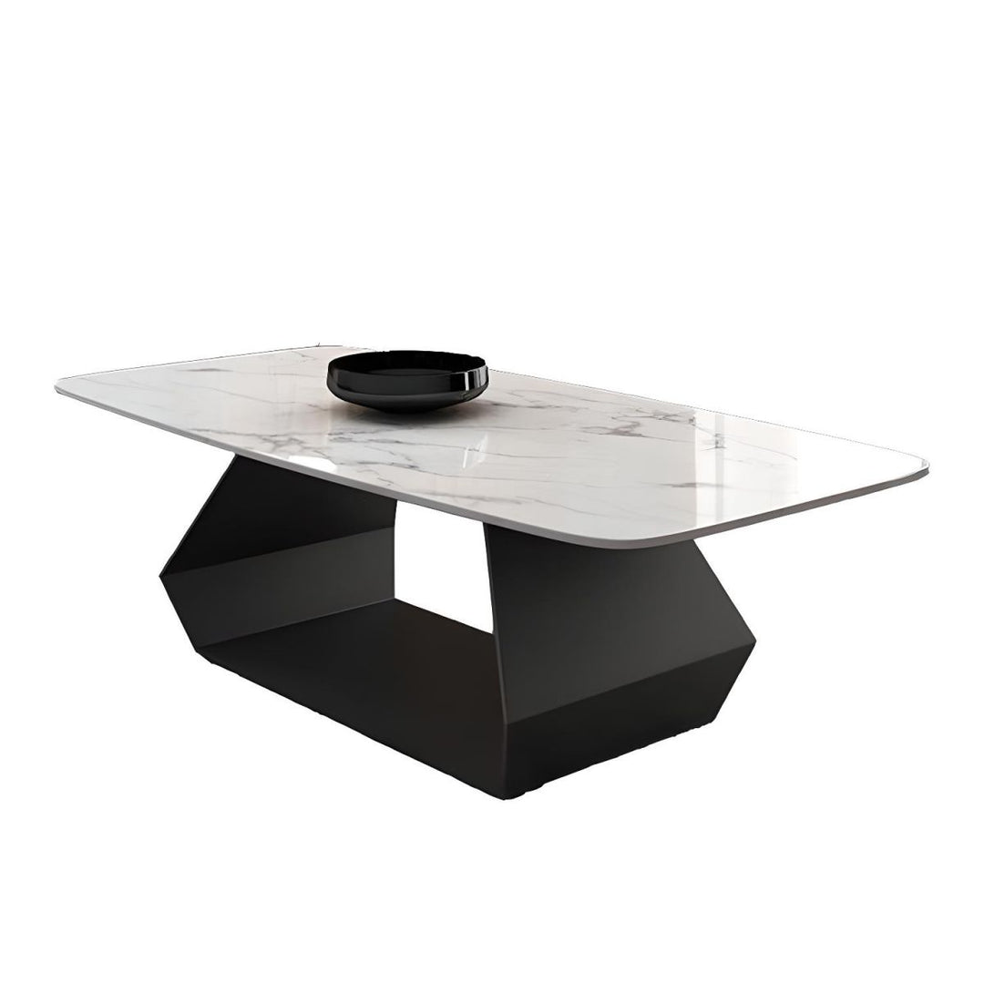 Oshin Stainless Steel Rectangle Shaped Coffee Table for Living Room