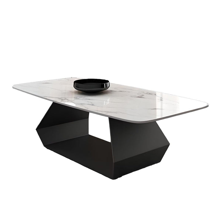 Oshin Stainless Steel Rectangle Shaped Coffee Table for Living Room