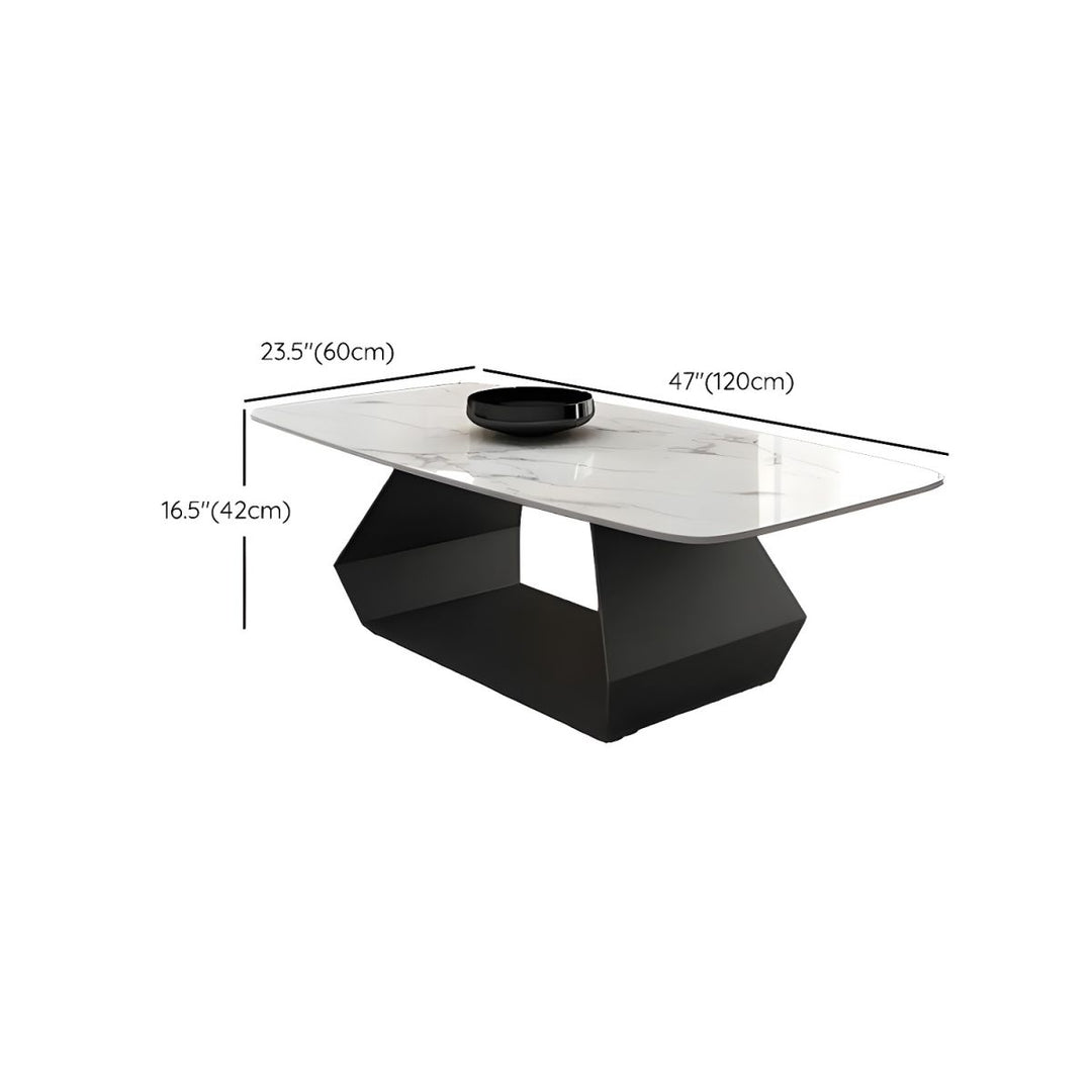 Oshin Stainless Steel Rectangle Shaped Coffee Table for Living Room