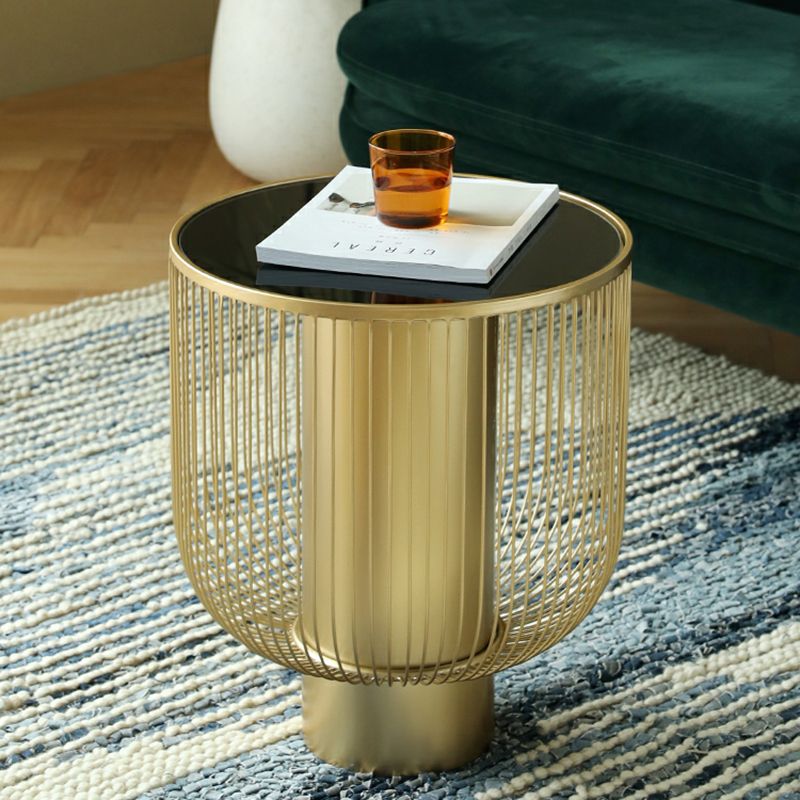 Aashita Stainless Steel Frame Coffee Table for Living Room with Glass Top