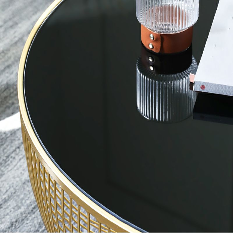 Aashita Stainless Steel Frame Coffee Table for Living Room with Glass Top