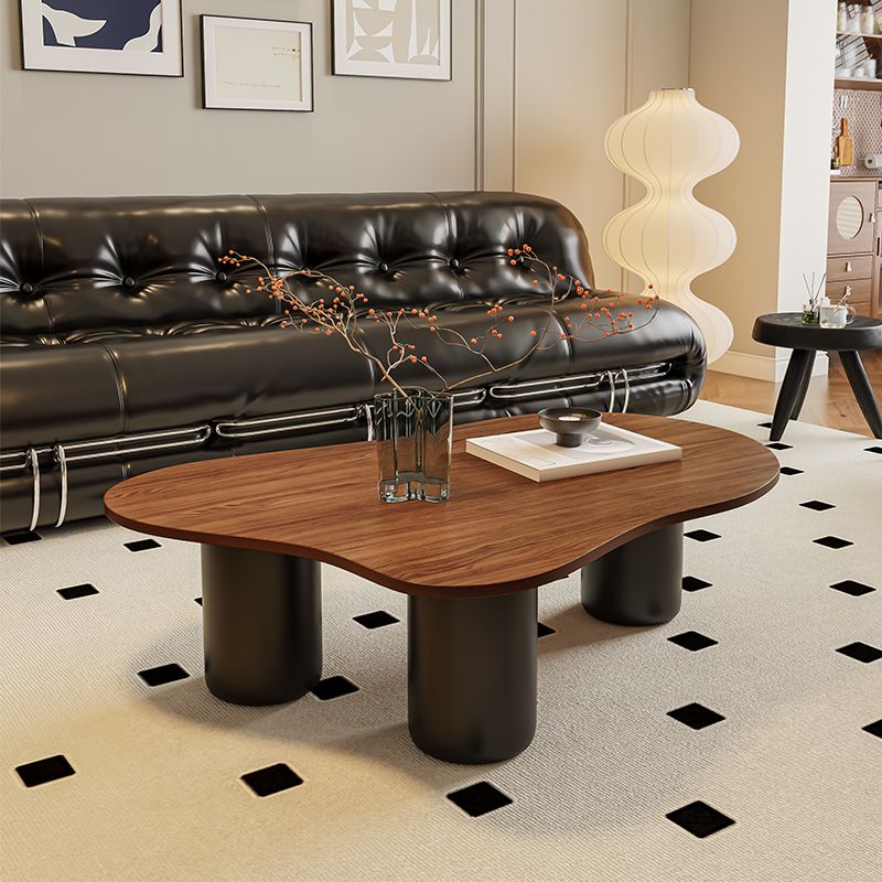 Willow Metal Base and Wooden Top Coffee Table for Living Room
