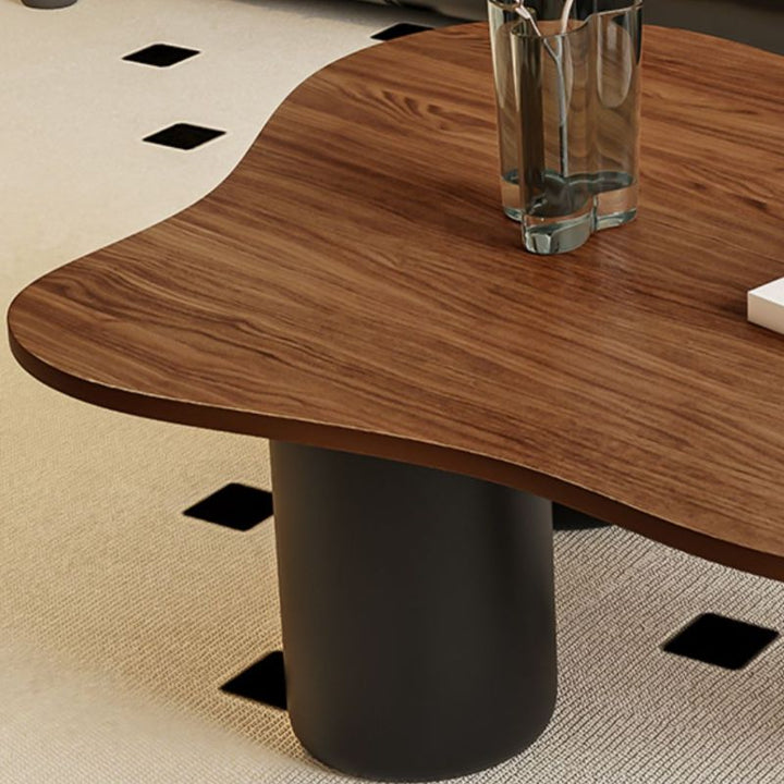 Willow Metal Base and Wooden Top Coffee Table for Living Room