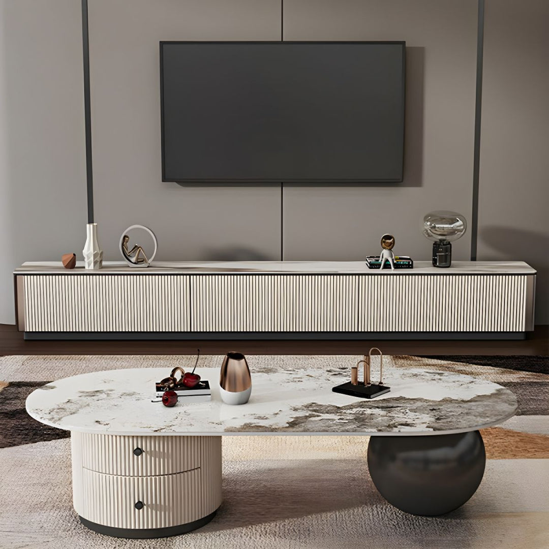 Namira Stainless Steel Coffee Table for Living Room