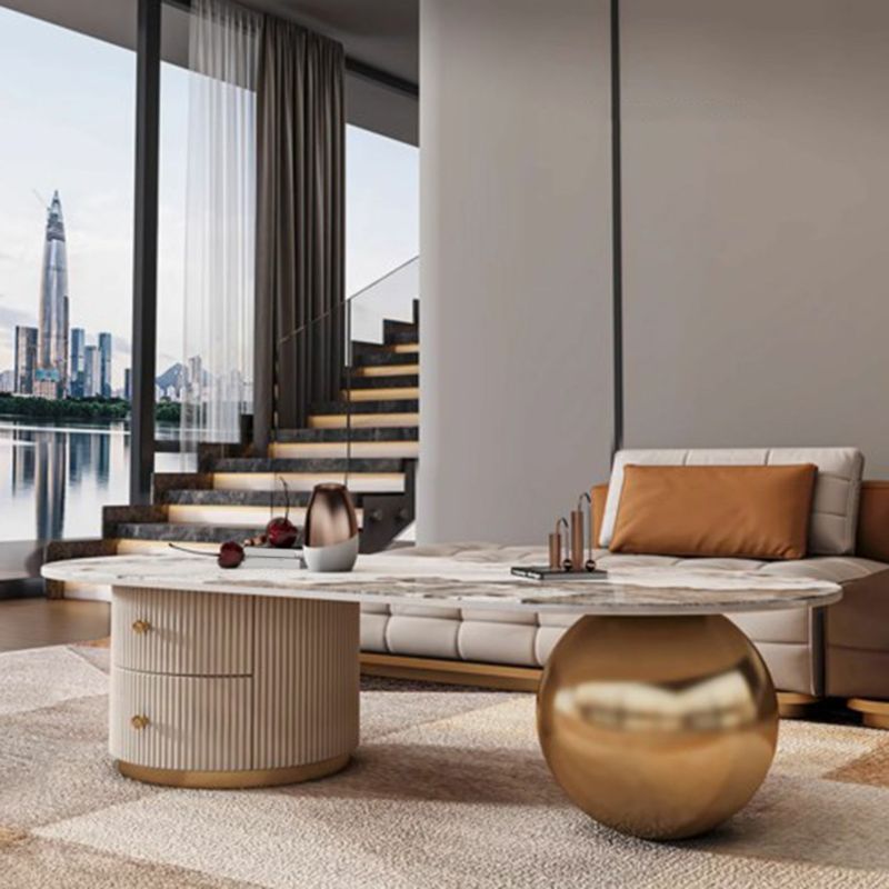 Namira Stainless Steel Coffee Table for Living Room