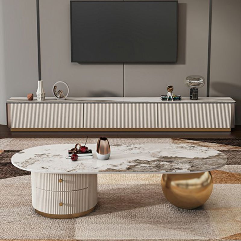 Namira Stainless Steel Coffee Table for Living Room