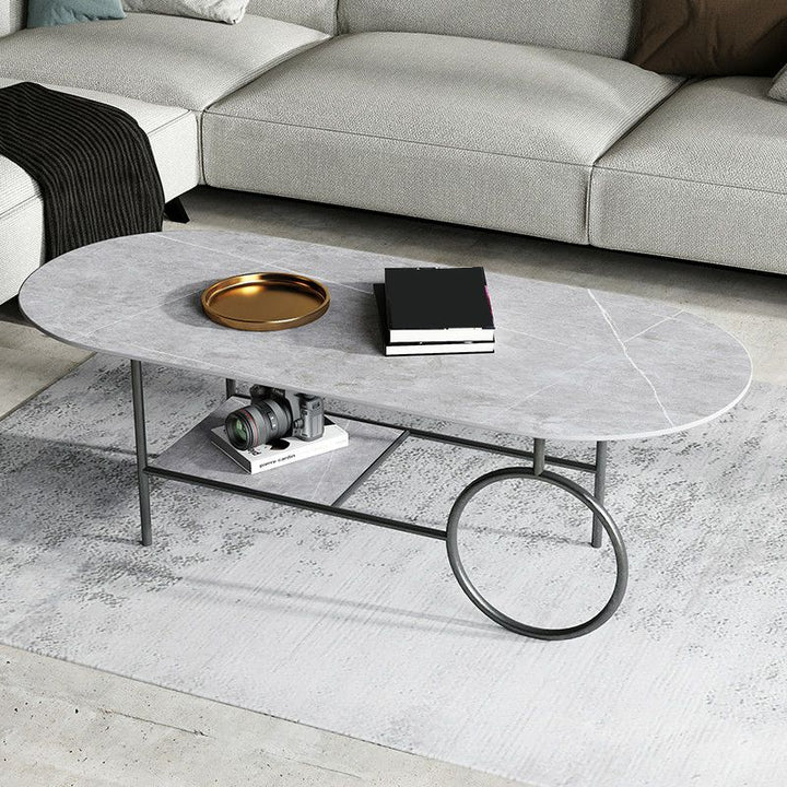 Ranya Stainless Steel Frame Coffee Table for Living Room