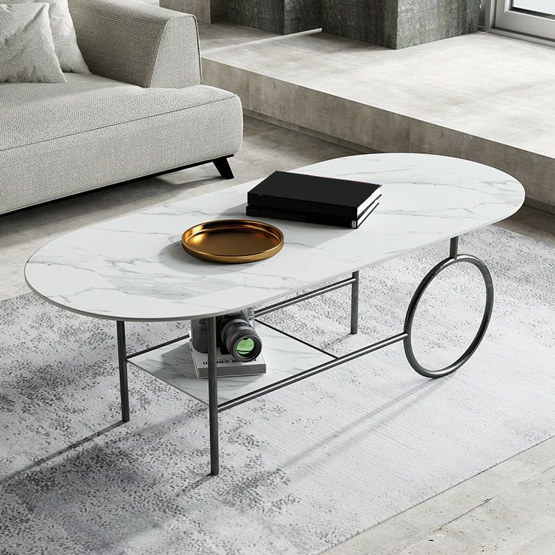 Ranya Stainless Steel Frame Coffee Table for Living Room