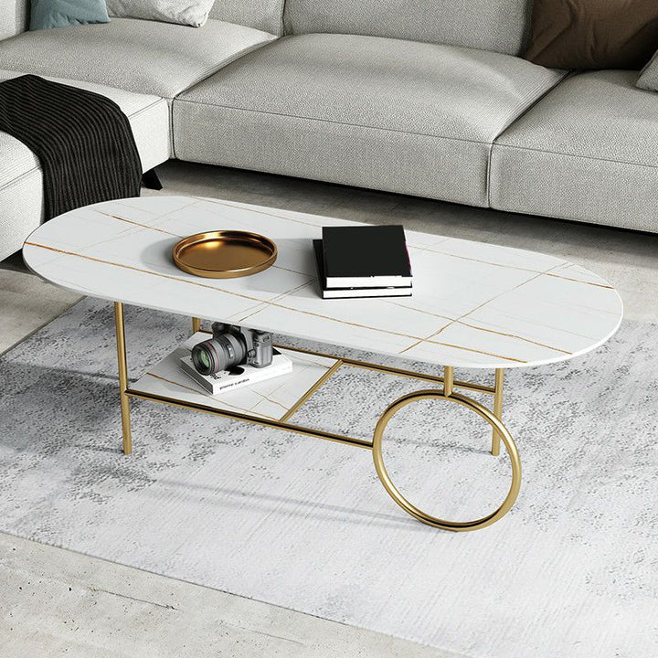 Ranya Stainless Steel Frame Coffee Table for Living Room