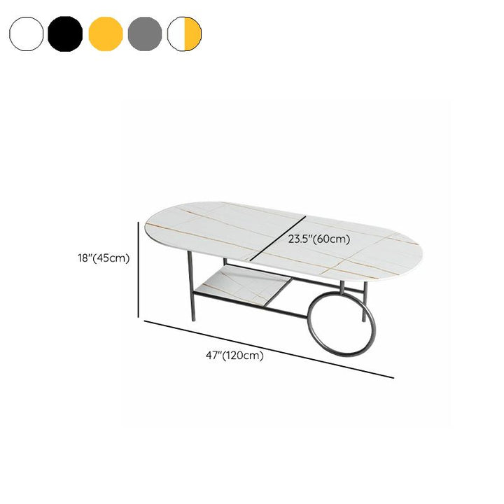 Ranya Stainless Steel Frame Coffee Table for Living Room