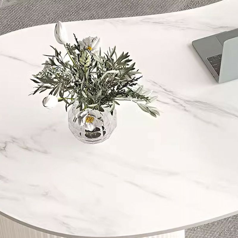 Dhwani MDF Frame and Ceramic Marble Top Coffee Table for Living Room