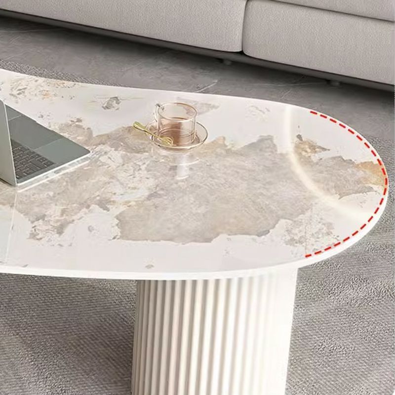 Dhwani MDF Frame and Ceramic Marble Top Coffee Table for Living Room