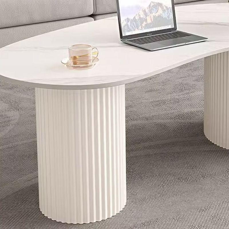 Dhwani MDF Frame and Ceramic Marble Top Coffee Table for Living Room