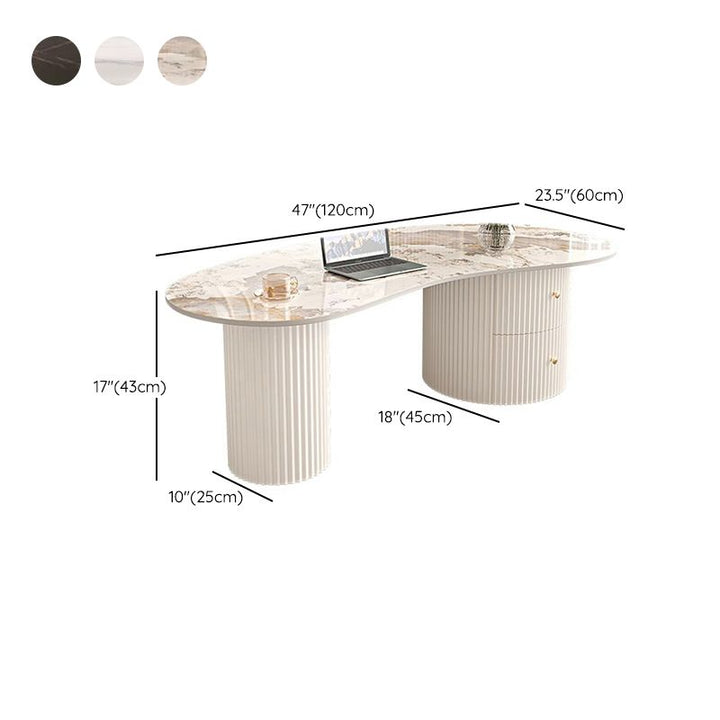 Dhwani MDF Frame and Ceramic Marble Top Coffee Table for Living Room