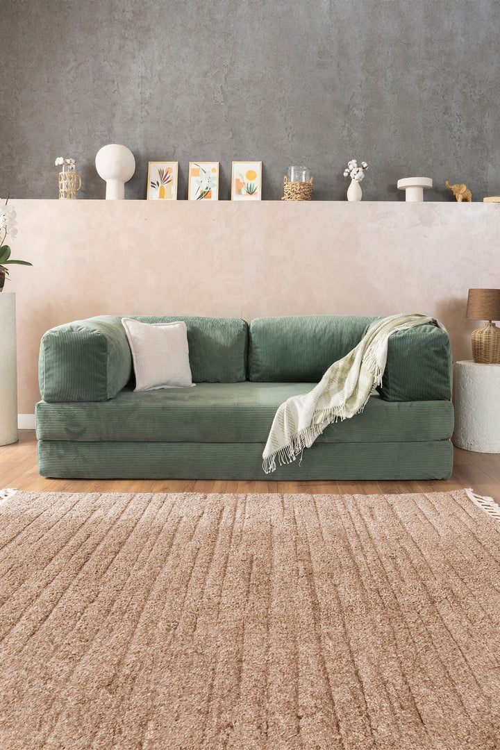 Manisha Green Sofa Come Bed For Living Room