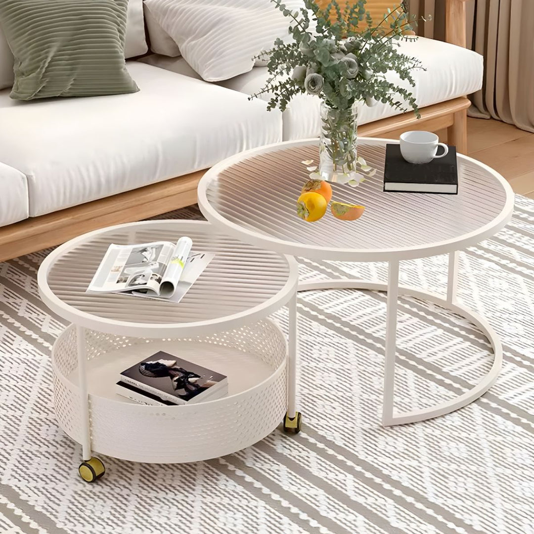 Parikshit Stainless Steel Frame Coffee Table for Living Room