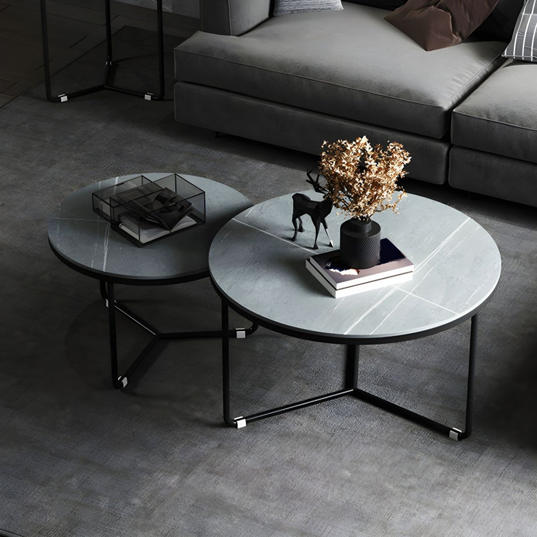 Vedant Stainless Steel Frame Coffee Table for Living Room