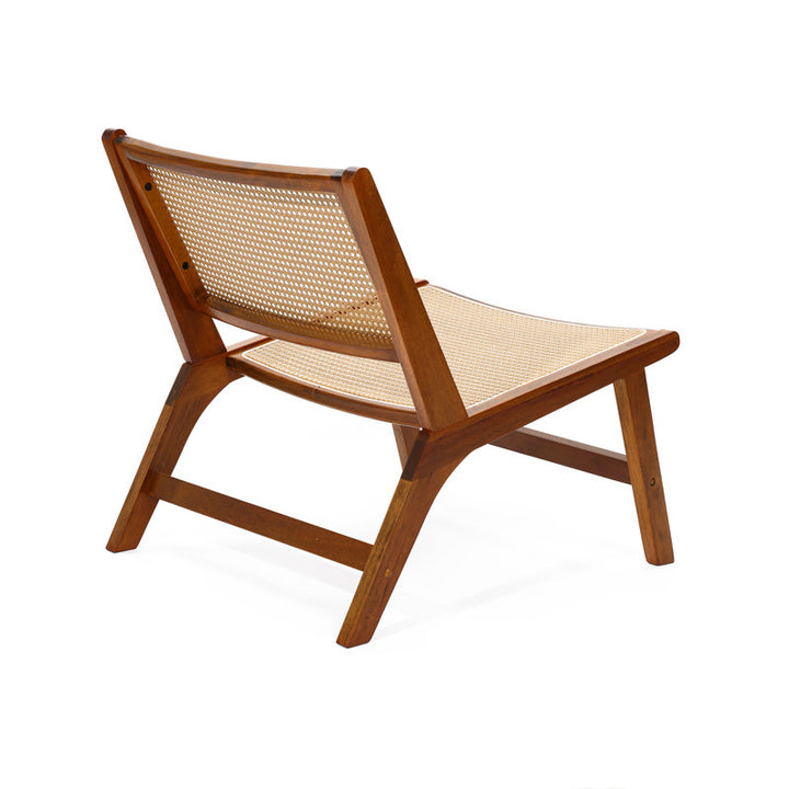 Kinaya Solid Wood and Cane Weaving Arm Chair | Living Room Chair | Lounge Chair