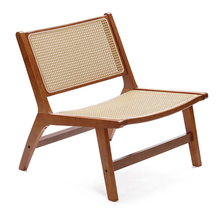 Kinaya Solid Wood and Cane Weaving Arm Chair | Living Room Chair | Lounge Chair
