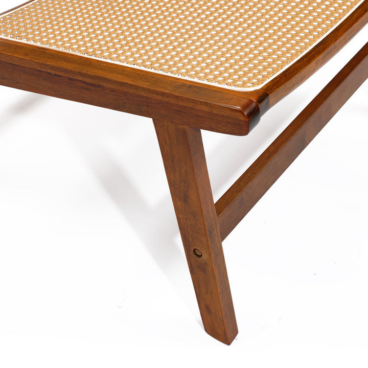 Kinaya Solid Wood and Cane Weaving Arm Chair | Living Room Chair | Lounge Chair