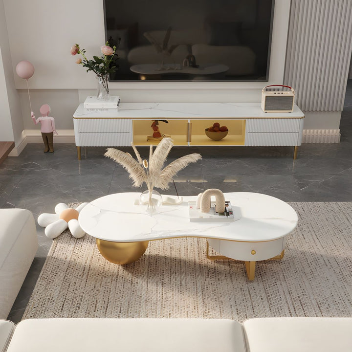 Aarush Stainless Steel Frame Coffee Table for Living Room