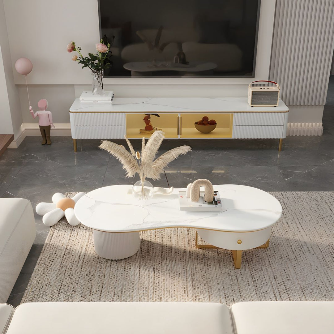 Aarush Stainless Steel Frame Coffee Table for Living Room