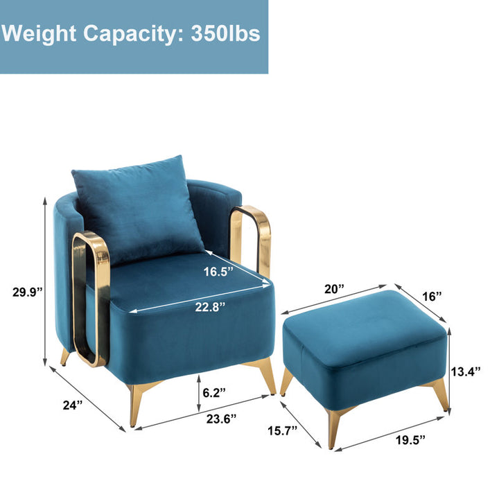 Nimya Metal and Fabric Arm Chair | Living Room Chair | Lounge Chair