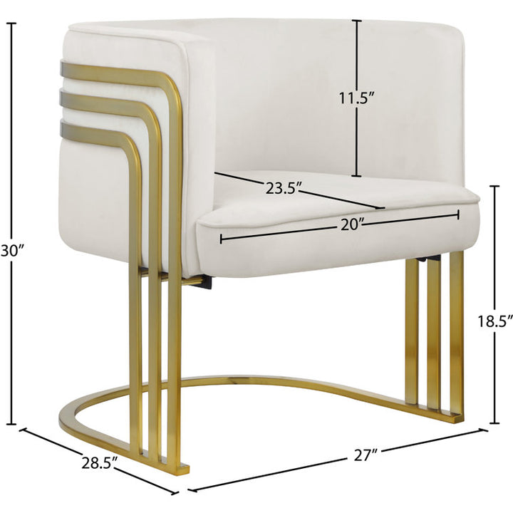 Leesha Metal and Fabric Arm Chair | Living Room Chair | Lounge Chair