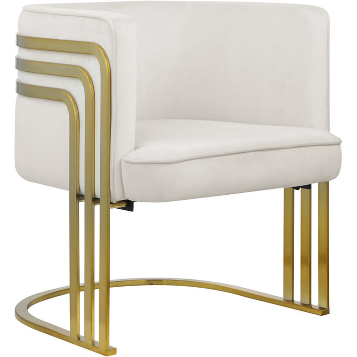 Leesha Metal and Fabric Arm Chair | Living Room Chair | Lounge Chair