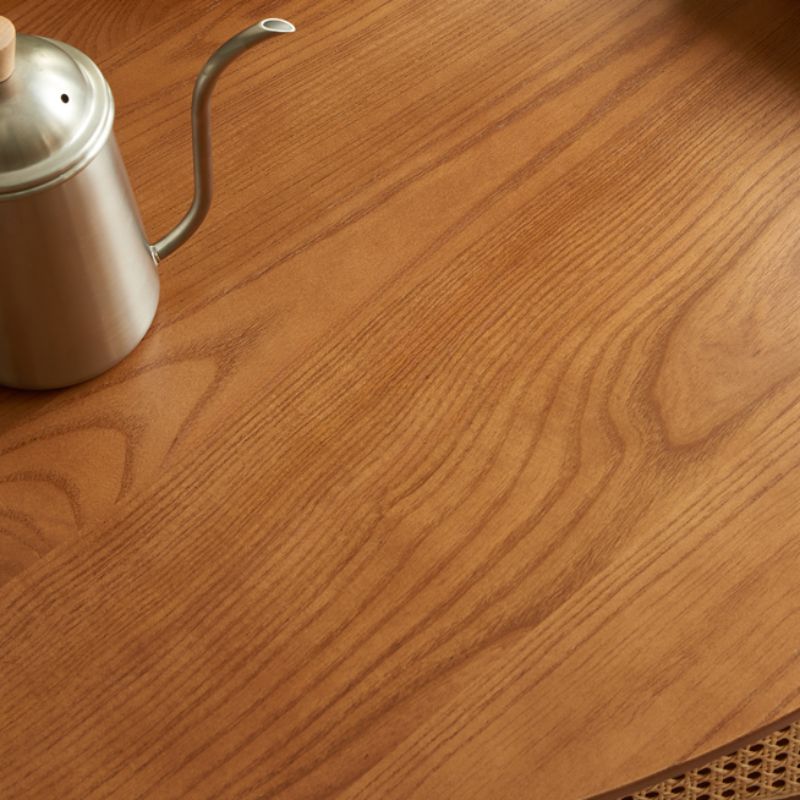 Aurora Solid Wood Coffee Table for Living Room | Cane Weaving Work - Single Big Table Only