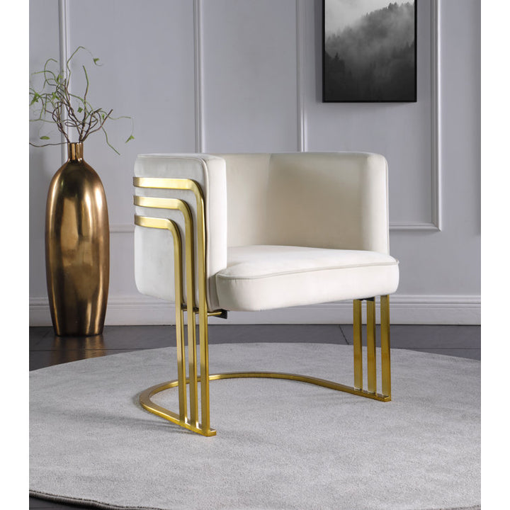 Leesha Metal and Fabric Arm Chair | Living Room Chair | Lounge Chair