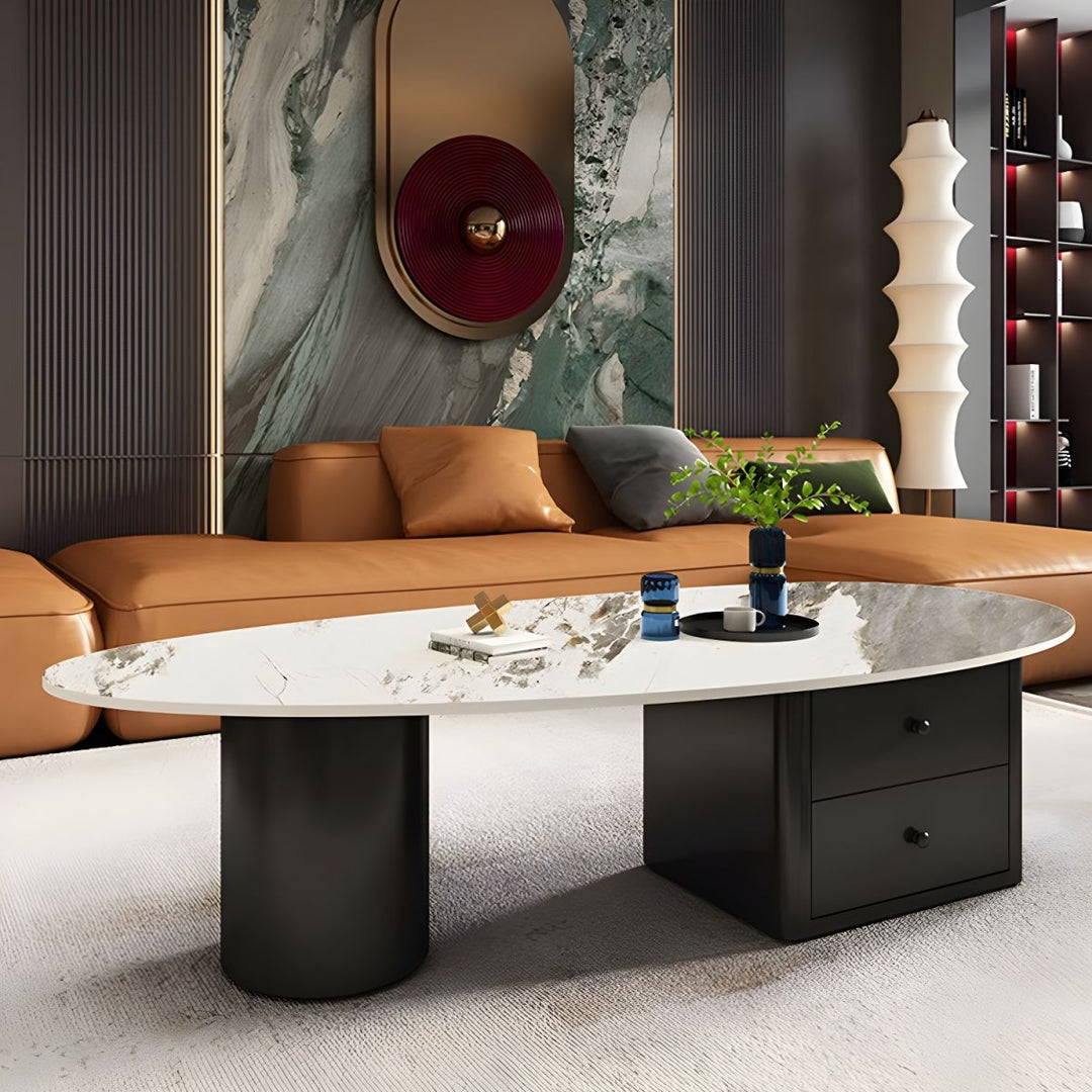 Grisha Stainless Steel Frame Coffee Table for Living Room