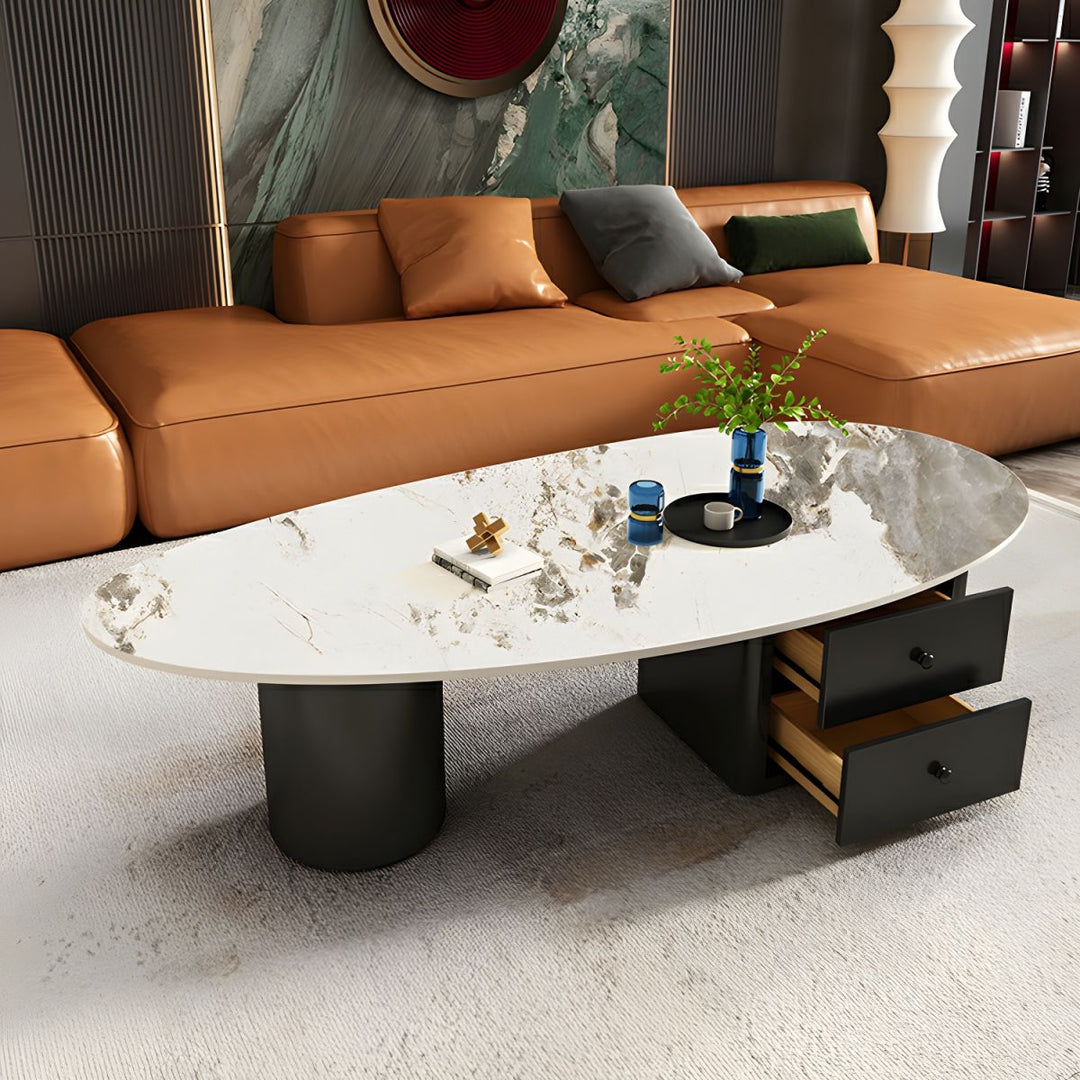 Grisha Stainless Steel Frame Coffee Table for Living Room