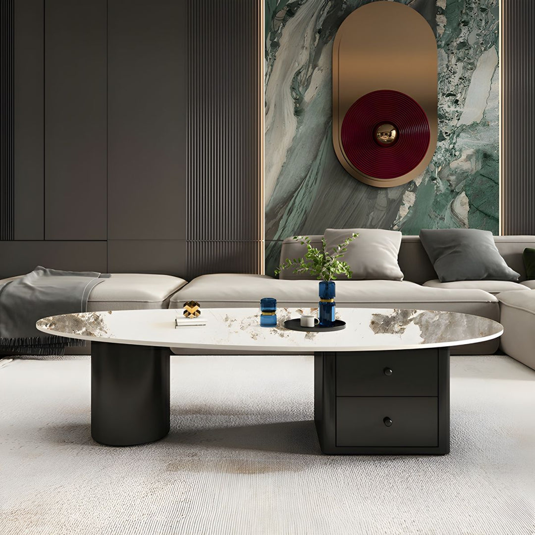 Grisha Stainless Steel Frame Coffee Table for Living Room