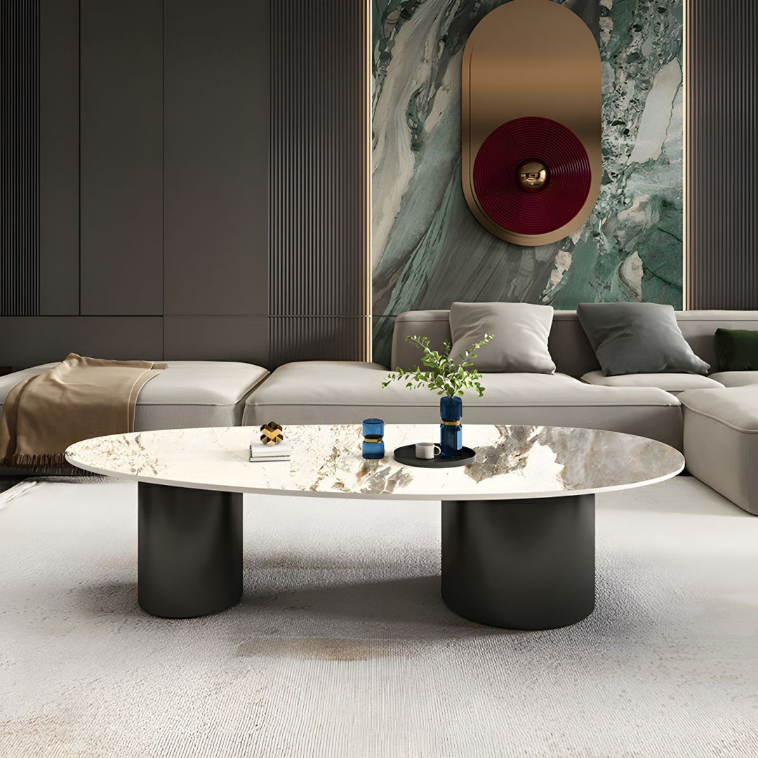 Grisha Stainless Steel Frame Coffee Table for Living Room